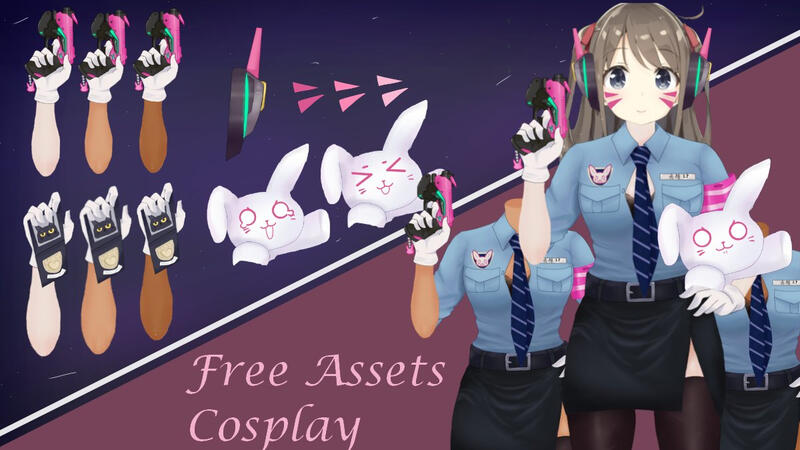 moji96 Free VTuber Officer DVA Cosplay Assets