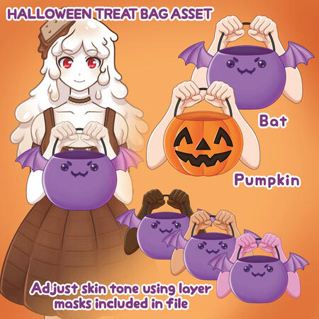 doodlefrog Halloween Treat Bag Asset