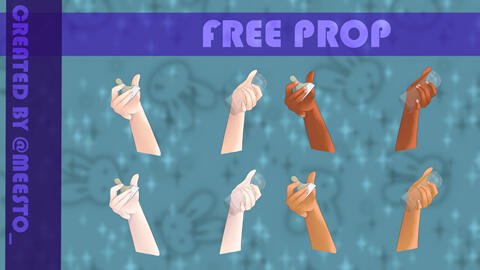 Meesto_ Free Prop + Hands VTuber Asset