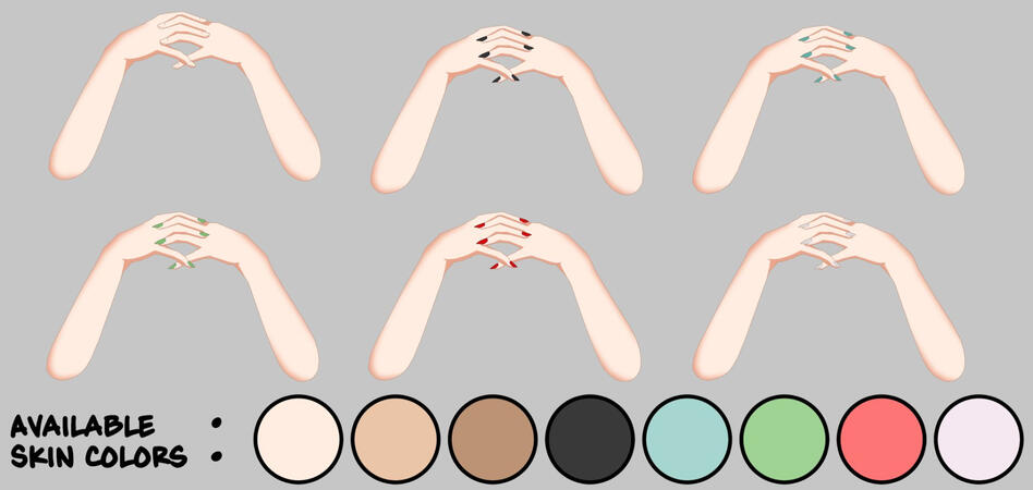 ra1byou Free VTuber Hands Clasped Asset