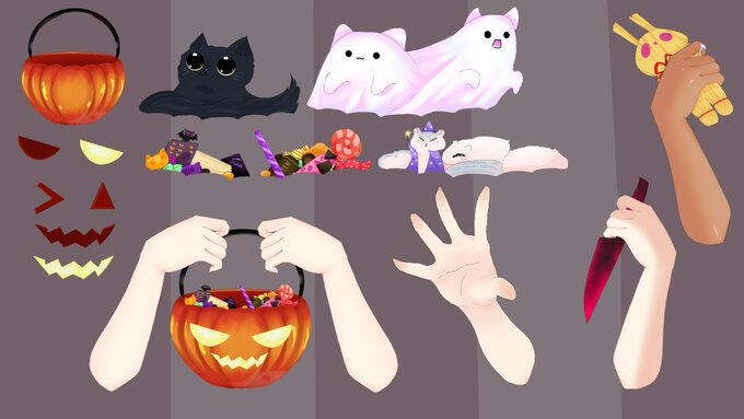 moji96 Halloween Theme VTuber Assets