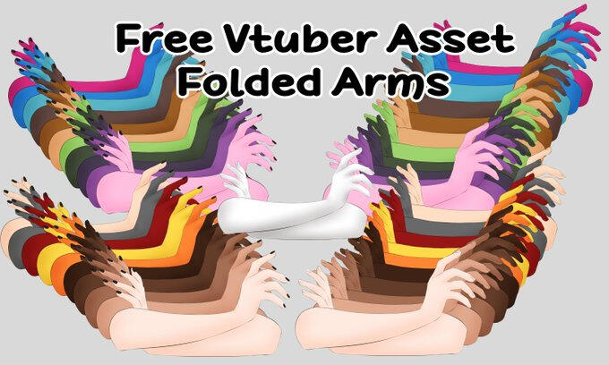 hewwoshark Free VTuber Asset Folded Arms