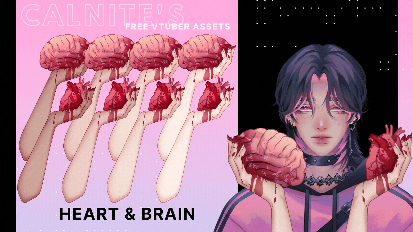 Calnite Heart and Brain Hand Assets