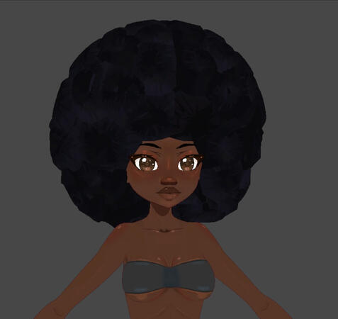 beeficecream - [Vroid] Afro hair preset (.vroid file)