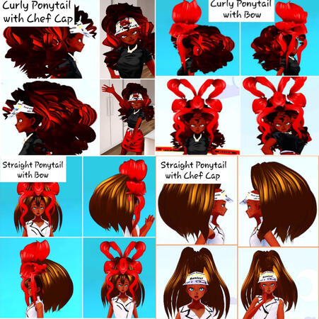 adoreartistry - Ponytail with Cap or Bow (Merged VRoid Hair Preset Beta)