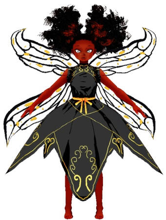 adoreartistry - Messy Pigtails with Insect Wings (VRoid Hair preset Beta)