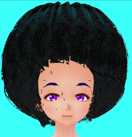 adoreartistry -Round Afro (VRoid Hair Preset Beta)