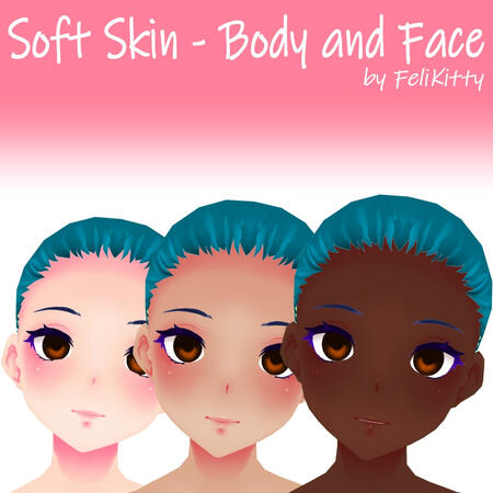 felikitty VRoid -- Soft Skin -- Body and Face Textures