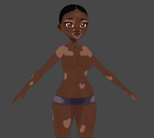 beeficecream -[Vroid] Vitiligo skin overlay texture