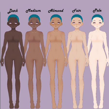 vthreads [Vroid] Skin Color Texture Pack (Female)