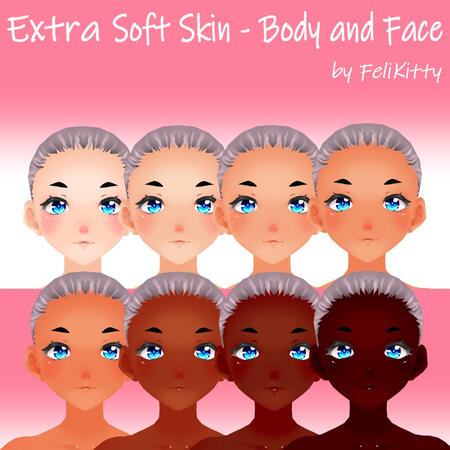 felikitty VRoid -- Extra Soft Skin -- Body and Face Textures