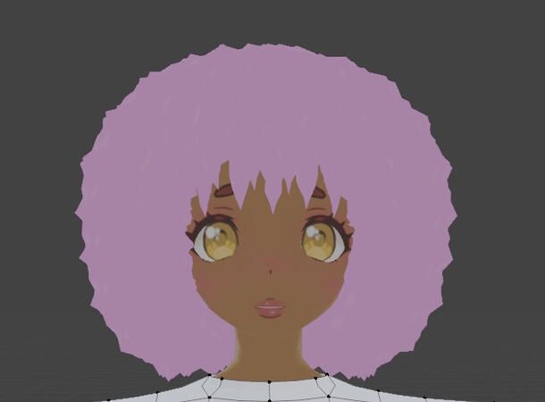 samesharku Vroid Afro with Bangs Hair Preset