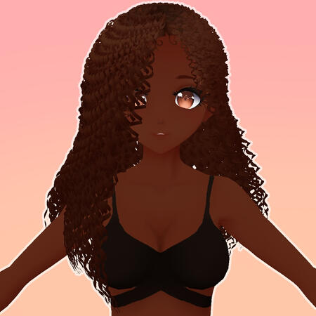 azuryoka 【 Vroid 】 Curly hair preset / タイトなカーリーヘアのプリセット (Color customizable)