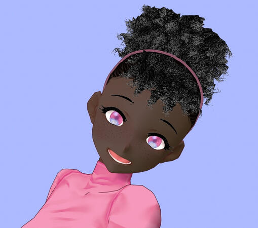 beevie Vroid Afro Bun Preset