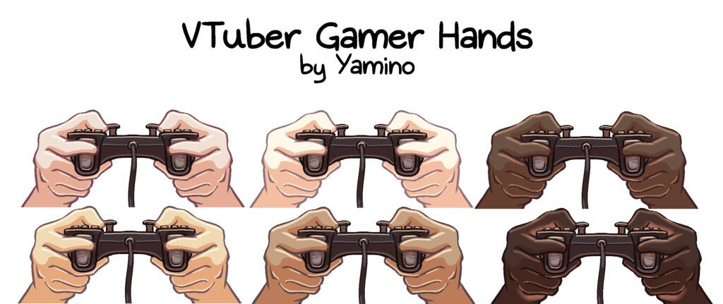 yamino Free VTuber Gamer Hands Asset
