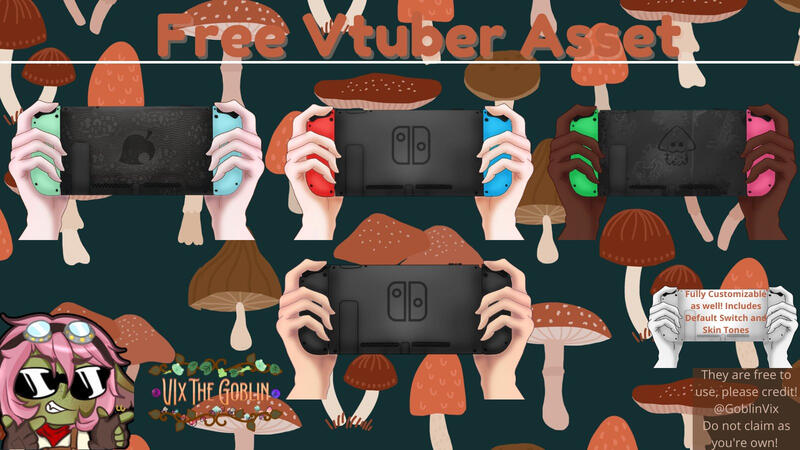 GoblinVix VTuber Switch + Hands Asset