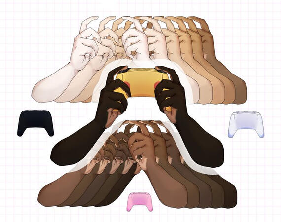 smatteredstars_ POC FRIENDLY VTUBER ASSETS HAND + CONTROLLER ASSETS