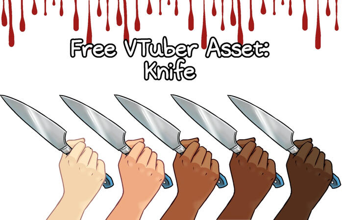 yaminoart Free VTuber Knife Asset